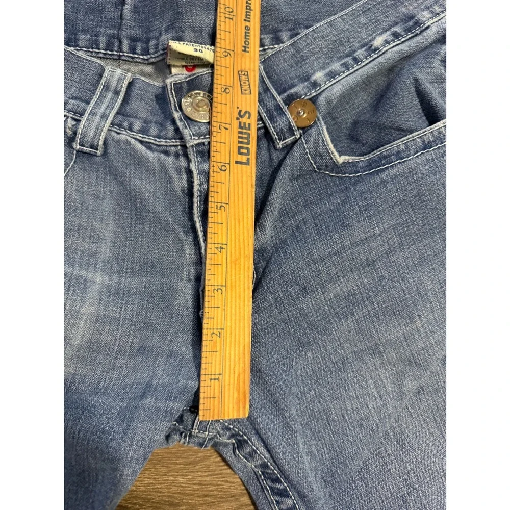 True Religion Mens Jeans Y2K USA World Tour Skull Patch Distressed‎ Size 30 x 27